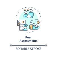 2d editável multicolorido ícone par Assessments conceito, simples isolado vetor, mooc fino linha ilustração. vetor