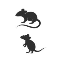 ilustração de desenho de ícone de vetor fofo rato