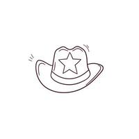 mão desenhado ilustração do vaqueiro chapéu ícone. rabisco vetor esboço ilustração