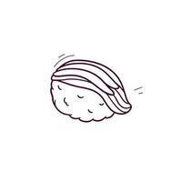 mão desenhado ilustração do Sushi ícone. rabisco vetor esboço ilustração