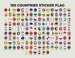 coleção pacote do países bandeira adesivo vetor Projeto modelo