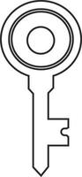 chave ícone dentro na moda linha estilo isolado em usar para aberto fechaduras chave símbolo para seu apps e local na rede Internet projeto, logotipo, ui. vetor