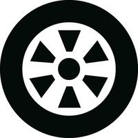 pneu ícone dentro plano na moda estilo. isolado em Projeto para carro, moto veículo ou automóvel pneu Liga roda com aro placa símbolo vetor para apps e sites