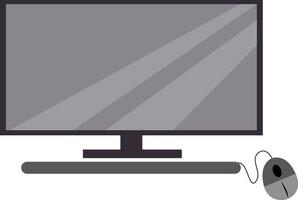 grande monitor, ilustração, vetor em branco fundo.