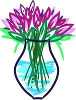 Rosa tulipas vetor ou cor ilustração
