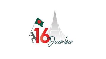 16 dezembro, feliz vitória dia do Bangladesh Projeto para cobrir vetor
