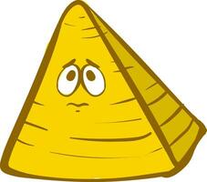 emoji do uma triste pirâmide, vetor ou cor ilustração
