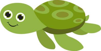 emoji do uma verde tartaruga, vetor ou cor ilustração