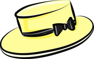 a amarelo chapéu com cara, vetor ou cor ilustração