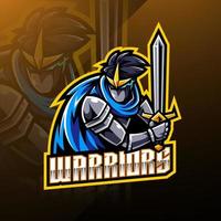 design do logotipo do mascote do esporte de guerreiros vetor