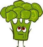 imagem do brócolis nervoso, vetor ou cor ilustração.