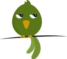 Bravo verde pássaro , vetor ou cor ilustração