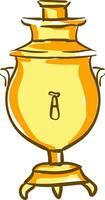 clipart do a oval russo samovar vetor ou cor ilustração