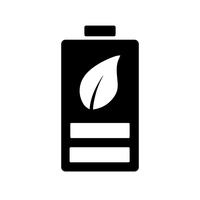 Ícone de vetor de bateria eco