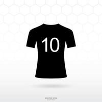 ícone de uniforme de camisa de futebol. futebol futebol esporte sinal e símbolo para modelo de design. vetor. vetor