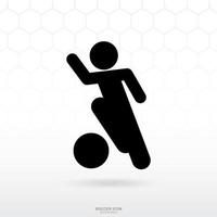 ícone do jogador de futebol. futebol futebol esporte sinal e símbolo para modelo de design. vetor. vetor