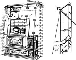 alcance ventilação vintage ilustração vetor