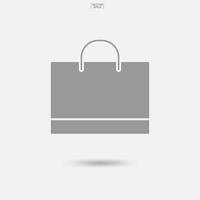 ícone da sacola de compras em fundo branco. vetor. vetor