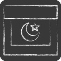ícone Ramada. relacionado para Ramadã símbolo. giz estilo. simples Projeto editável. simples ilustração vetor