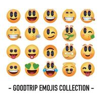 boa Viagem emoticons coleção vetor