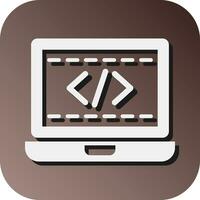 codificação vetor glifo gradiente fundo ícone para pessoal e comercial usar.
