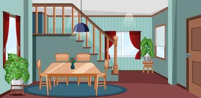 design de interiores de sala de estar com móveis vetor