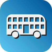 Duplo ônibus vetor glifo gradiente fundo ícone para pessoal e comercial usar.