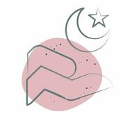 ícone islamismo. relacionado para Ramadã símbolo. cor local estilo. simples Projeto editável. simples ilustração vetor