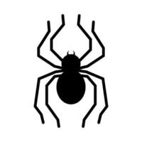 plano ilustração do aranha silhueta em isolado fundo vetor