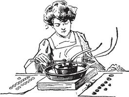 fondue, vintage ilustração vetor
