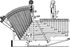 linótipo máquina vintage ilustração. vetor