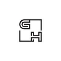 gh futurista dentro linha conceito com Alto qualidade logotipo Projeto vetor