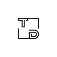 td futurista dentro linha conceito com Alto qualidade logotipo Projeto vetor