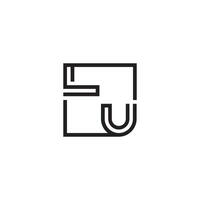 Lu futurista dentro linha conceito com Alto qualidade logotipo Projeto vetor