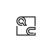 qc futurista dentro linha conceito com Alto qualidade logotipo Projeto vetor