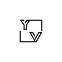 yv futurista dentro linha conceito com Alto qualidade logotipo Projeto vetor