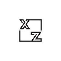 xz futurista dentro linha conceito com Alto qualidade logotipo Projeto vetor