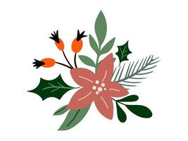 floral Natal ilustração coleção vetor