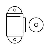 mobília magnético hardware apropriado linha ícone vetor ilustração