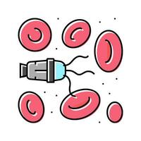 nanotecnologia biomédico cor ícone vetor ilustração