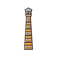 minarete islamismo muçulmano cor ícone vetor ilustração