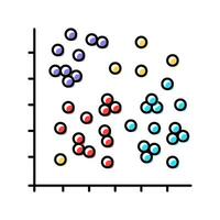 dados agrupamento base de dados cor ícone vetor ilustração