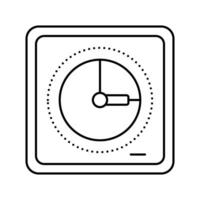 escrivaninha cronômetro cozinha utensílios de cozinha linha ícone vetor ilustração