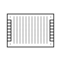 pcb borda eletrônico componente linha ícone vetor ilustração