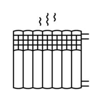 radiador linha ícone vetor ilustração