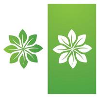 logotipo da folha verde e vetor de modelo de símbolo grátis