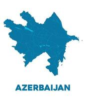 detalhado Azerbaijão mapa Projeto vetor