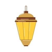 vintage portátil lanterna é uma lindo mão lâmpada. pingente cristal forma. interior decoração, festivo Projeto. vetor plano ilustração...