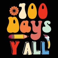 100 dias do escola camiseta Projeto e agrupar vetor