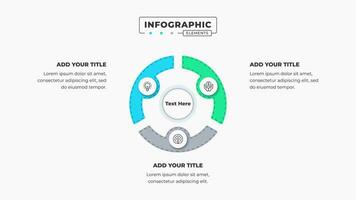 vetor círculo o negócio infográfico apresentação elementos com 3 passos ou opções